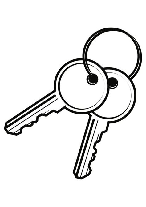 Printable Keys Coloring Pages